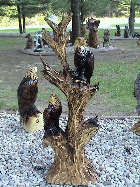 Pair of Perched Eagles